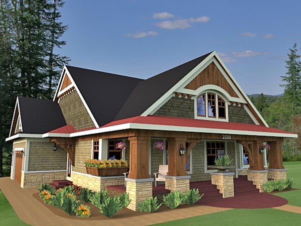 Bungalow Cottage Craftsman Traditional House Plan 42618