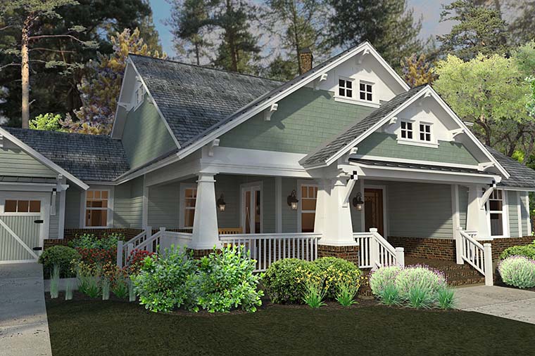 Cottage Craftsman Farmhouse House Plan 75137