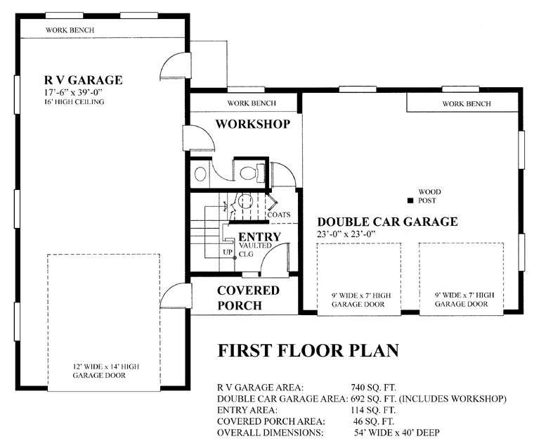 Garage Plan 76023 at FamilyHomePlans.com