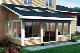 project plan 90021 - shed roof sun room addition for two