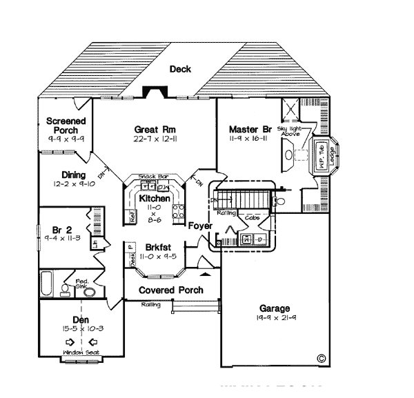 House Plan 24715 - Southern Style with 1771 Sq Ft, 2 Bed, 2 Bath