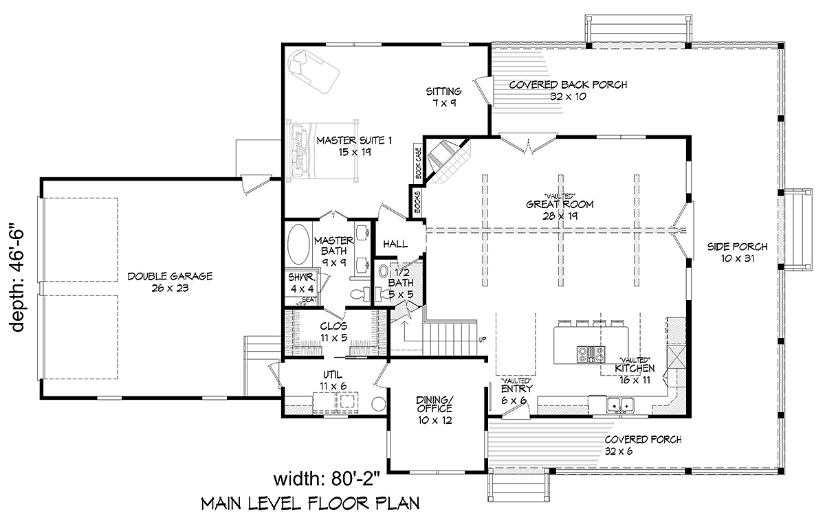  House  Plan  40820 Farmhouse Style with 2400  Sq  Ft  3 Bed 