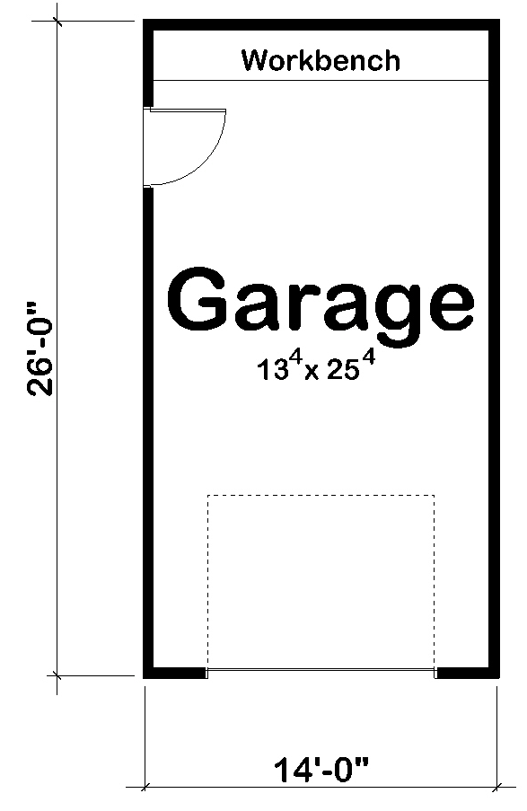 Garage Plan 41134 1 Car Garage Traditional Style