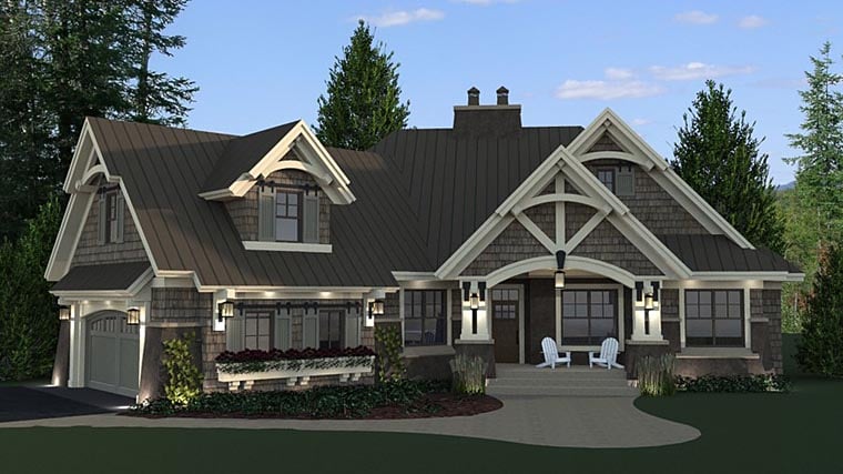 Tudor Style House  Plan  42675 with 2177 Sq Ft 3 Bed 3 Bath