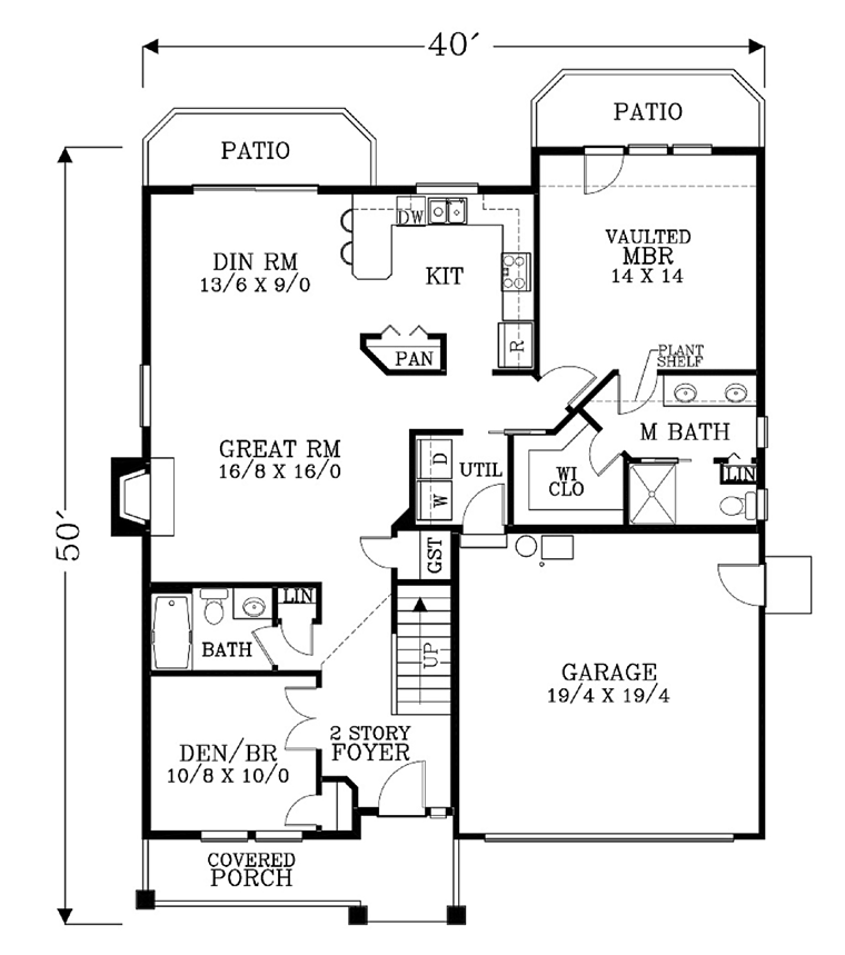 Craftsman Style House Plan 44621 With 4 Bed 3 Bath 2 Car Garage