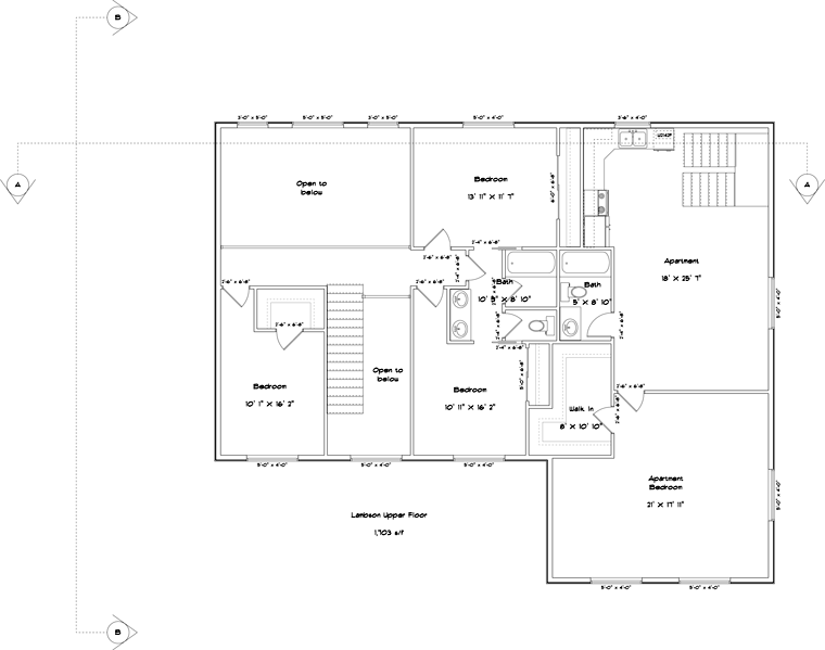 House Plan 50426 - with 5401 Sq Ft, 8 Bed, 4 Bath, 1 Half Bath