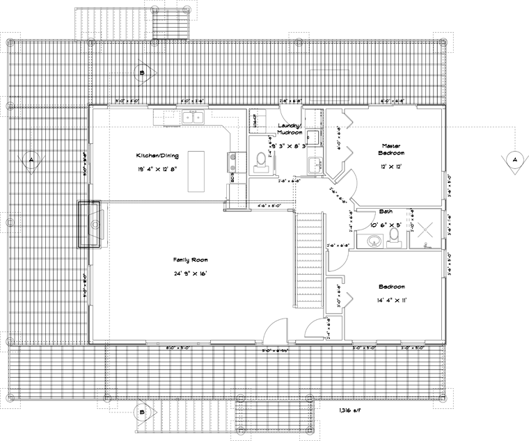 House Plan 50427 - with 3404 Sq Ft, 6 Bed, 3 Bath, 1 Half Bath