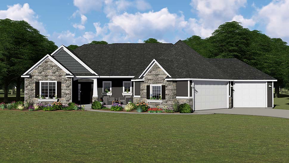 House Plan 50737 Ranch Style With 2199 Sq Ft 3 Bed 2 Bath 1