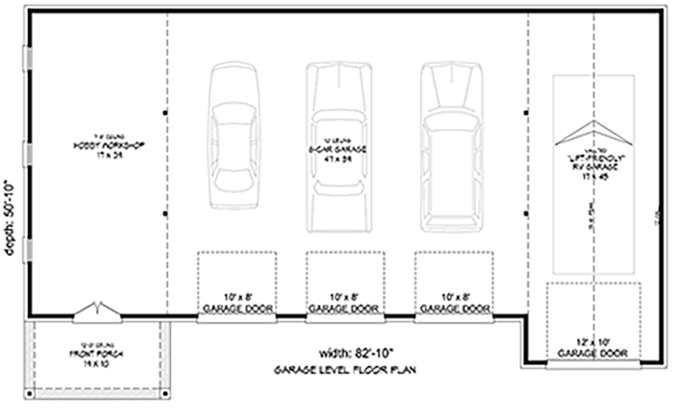 Six Car Garage Plans and 6 Car Garage Building Plans