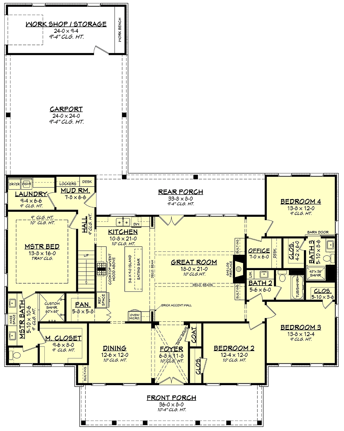 4 bedroom, 3 bath, 1,9002,400 sq. ft. house plans