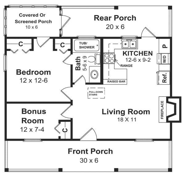 House Plan 59039 at FamilyHomePlans.com
