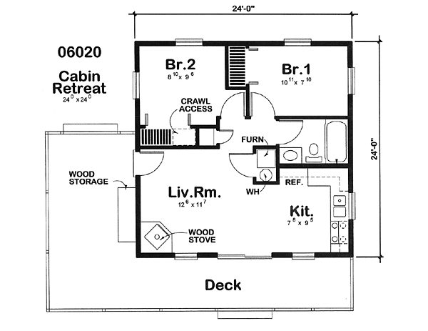 2 bedroom 2 bath log cabin floor plans