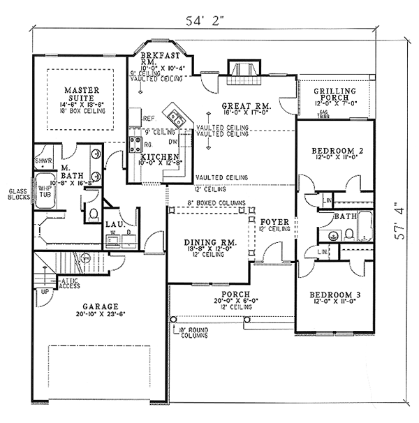 Split Level Style House Plan 62329 With 1786 Sq Ft 3 Bed 2 Bath