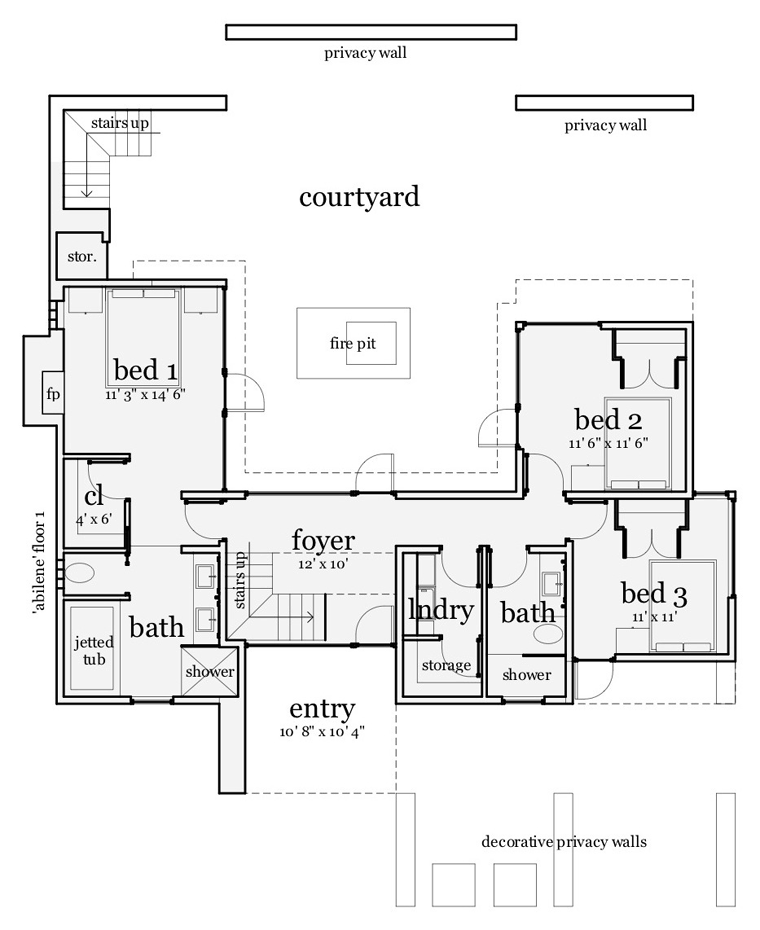  House  Plan  67595 Modern  Style with 1923 Sq Ft 3 Bed 2 
