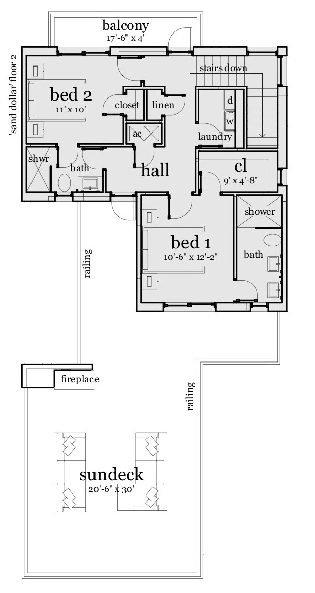 Modern Style House Plan 70805 With 2 Bed 3 Bath 2 Car Garage