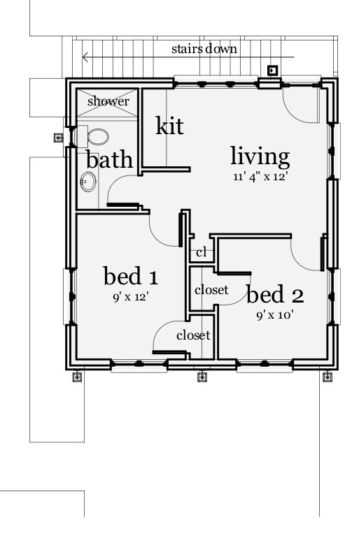 Garage Plan 70813 2 Car Apartment, Garage Apartment Floor Plans 2 Bedrooms