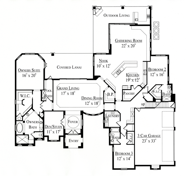 House Plan 74267 - Mediterranean Style with 4613 Sq Ft, 3 Bed, 4 Bath ...