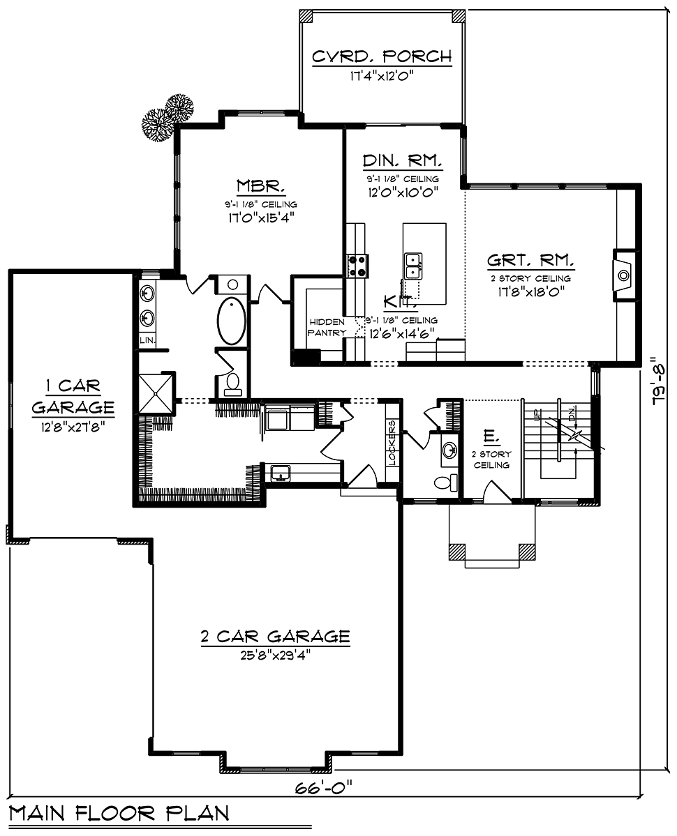 House Plan 75464 - Modern Style with 2777 Sq Ft, 3 Bed, 2 ...