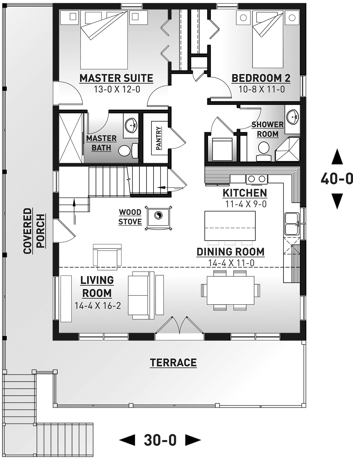4 bedroom, 3 bath, 1,900-2,400 sq. ft. house plans