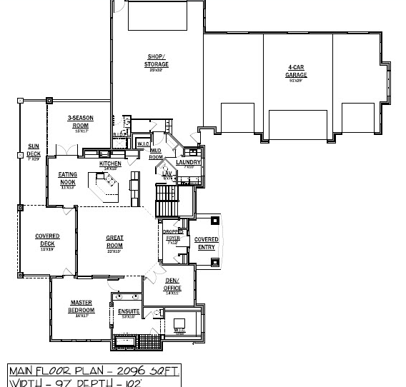 Bungalow Style House Plan 81115 With 1 Bed 3 Bath 4 Car Garage