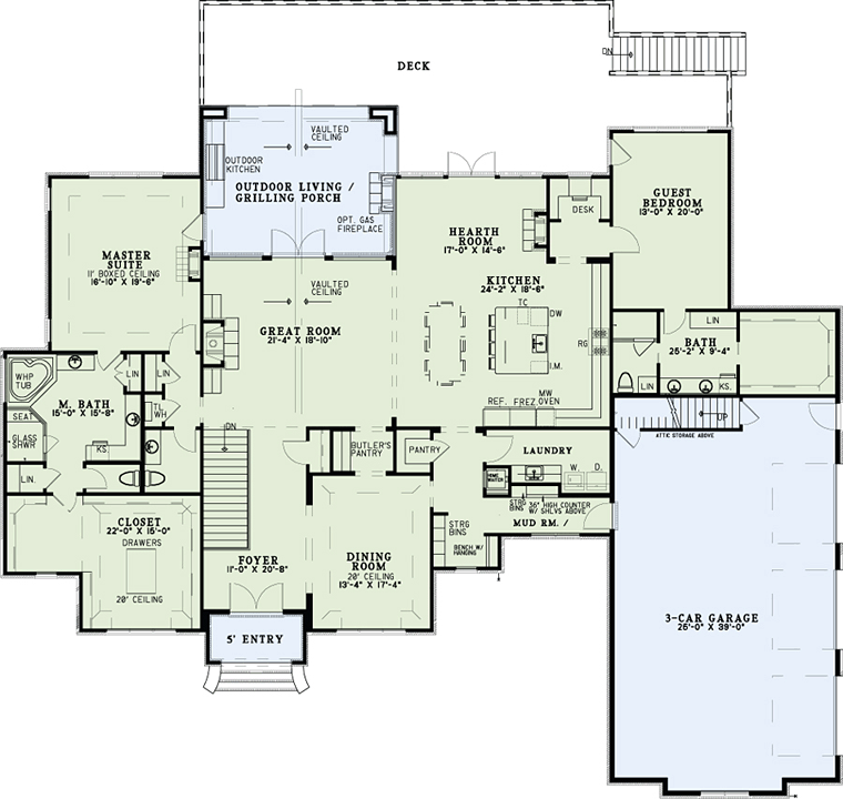 House Plan 82336 European Style with 6096 Sq Ft, 4 Bed