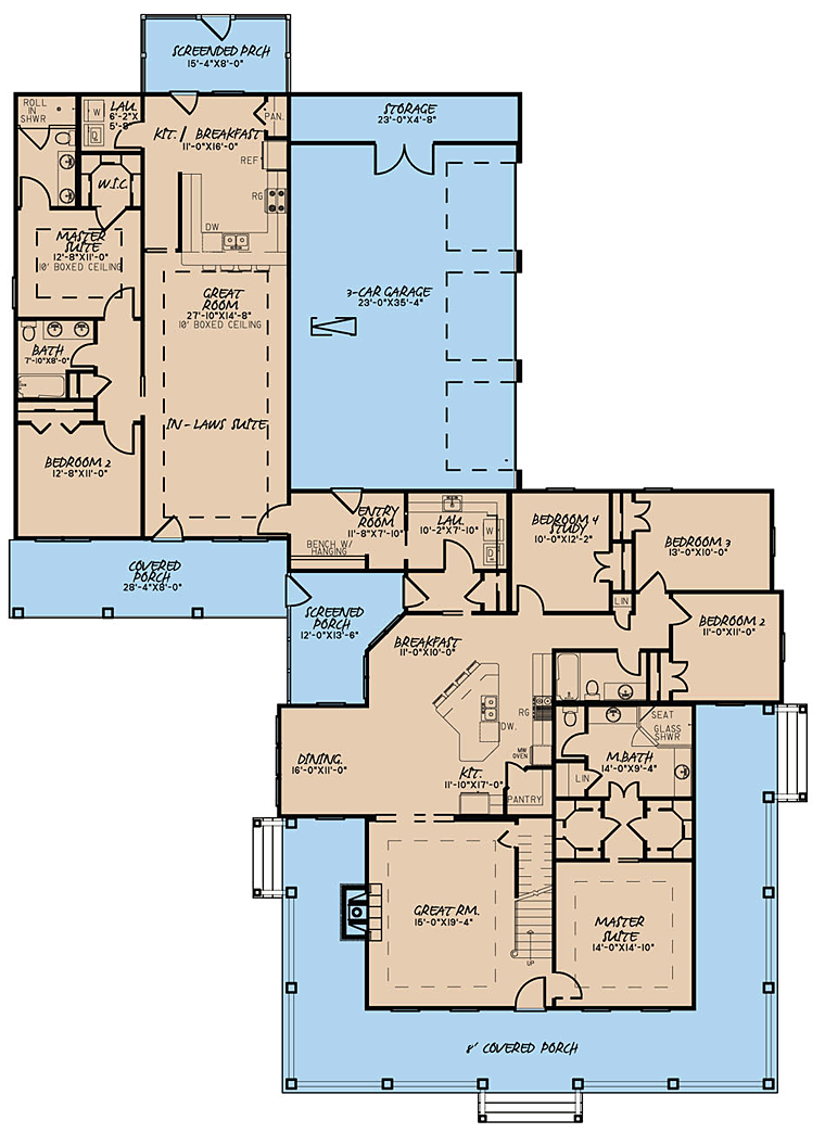 House Plans With In Law Suites Family, Floor Plans With Mother In Law Quarters