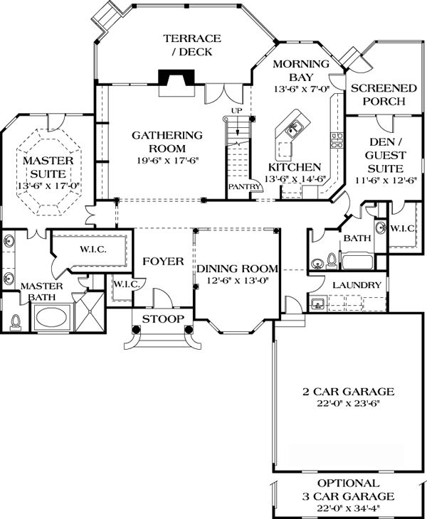 House Plan 85471 - Traditional Style with 3583 Sq Ft, 5 Bed, 4 Bath