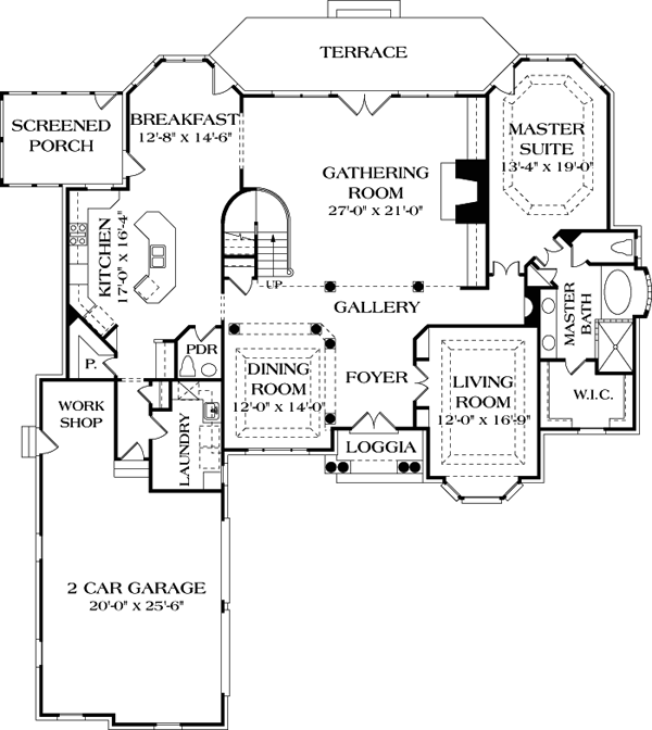 House Plan 85504 - Traditional Style with 3764 Sq Ft, 3 Bed, 3 Bath, 1 ...