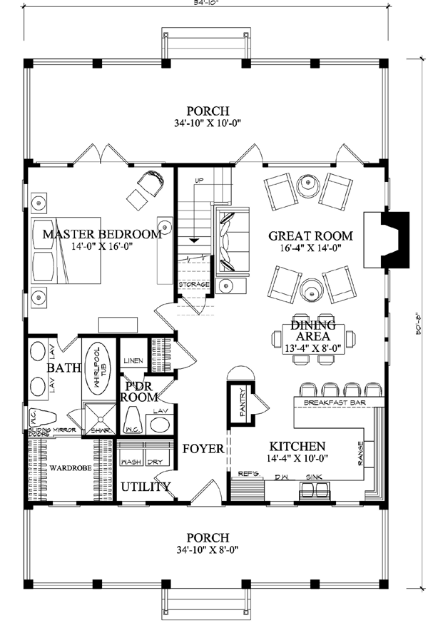  House  Plan  86101 Southern Style with 1738 Sq  Ft  3 Bed 