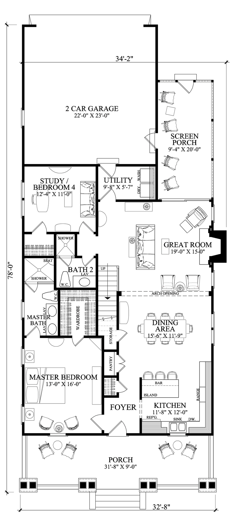 Farmhouse Style House Plan 86121 With 4 Bed 3 Bath 2 Car Garage