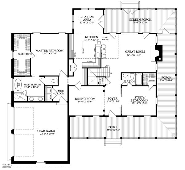 Southern Style House Plan 86144 With 5 Bed 4 Bath 2 Car Garage