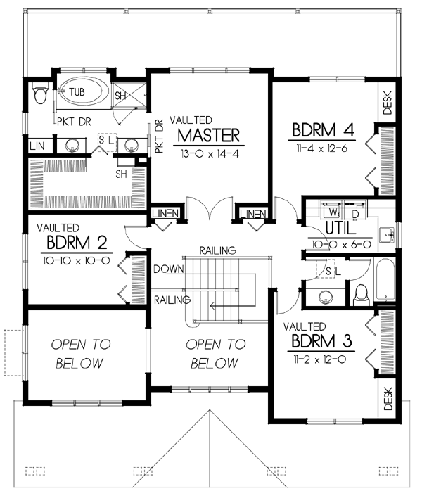 Craftsman Style House Plan 91885 With 5 Bed 3 Bath 4 Car Garage