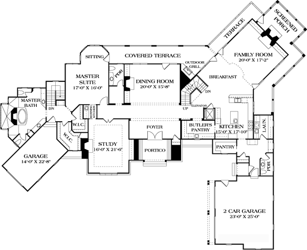 House Plan 96901 - Mediterranean Style with 10156 Sq Ft, 5 Bed, 3 Bath ...