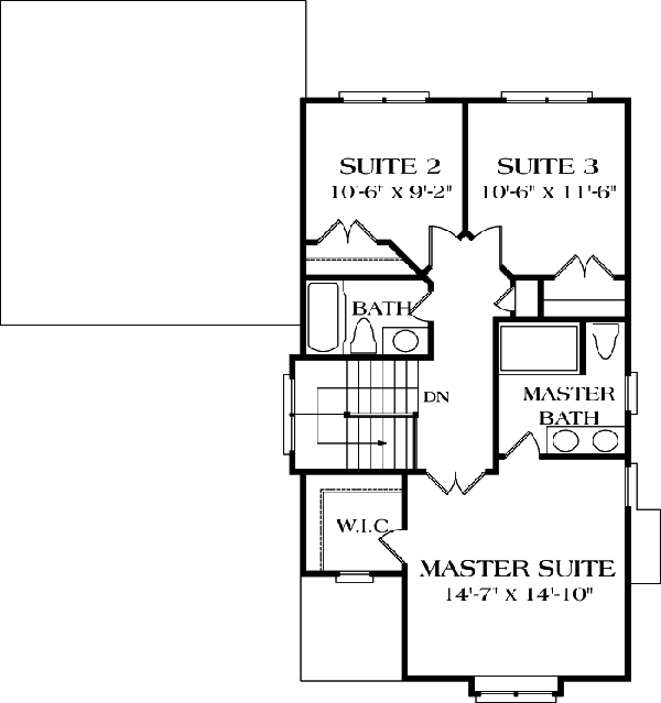 House Plan 96939 Craftsman Style With 1641 Sq Ft 3 Bed 2 Bath 1 Half Bath