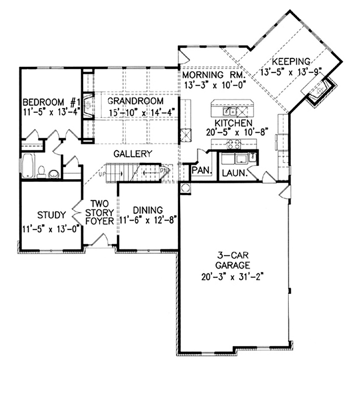 Traditional Style House Plan 97627 With 5 Bed 4 Bath 3 Car Garage