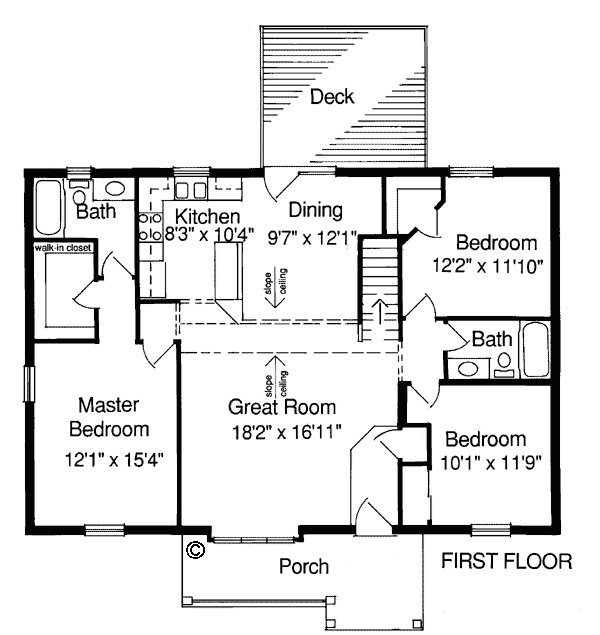 15 House Plan One Level, One Level House Plans With 3 Bedrooms