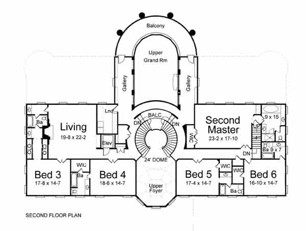House Plan 98264 Greek Revival Style with 8210 Sq Ft, 6