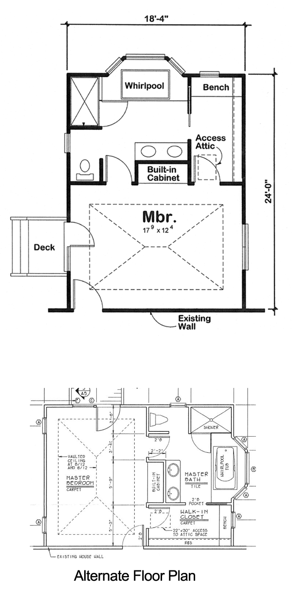 Master Bedroom Addition For One and Two-Story Homes - Plan ...